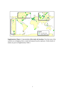 Supplementary Figure 1 | an Overview of the Study Site Locations