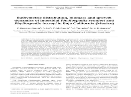 Dynamics of Intertidal Ph Yllospadix Scouleri and Phyllospadix Torreyi in Baja California (Mexico)