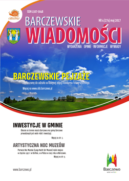 INWESTYCJE W GMINIE Obecnie Na Terenie Miasta Barczewo Oraz Gminy Barczewo Prowadzonych Jest Wiele Robót I Inwestycji