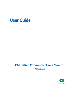 User Guide CA Unified Communications Monitor