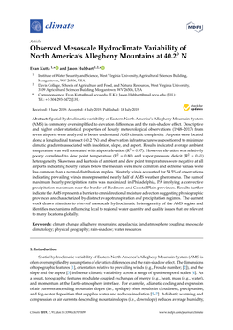 Observed Mesoscale Hydroclimate Variability of North