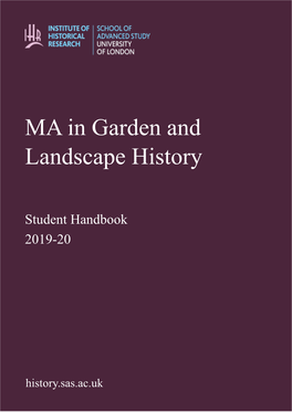 MA in Garden and Landscape History