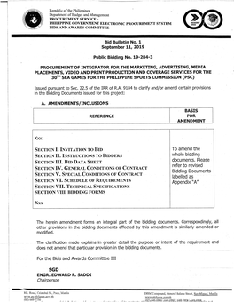 PHILIPPINE BIDDING DOCUMENTS Government of the Republic of the Philippines