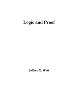Logic and Proof Book Chapter