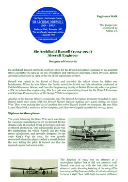 Sir Archibald Russell (1904-1995) Aircraft Engineer