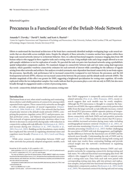 Precuneus Is a Functional Core of the Default-Mode Network