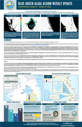 Blue-Green Algal Bloom Weekly Update for June 17, 2021