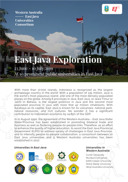 East Java Exploration 23 June - 10 July 2019 at 10 Prominent Public Universities in East Java