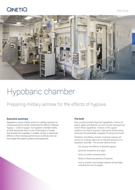 Hypobaric Chamber