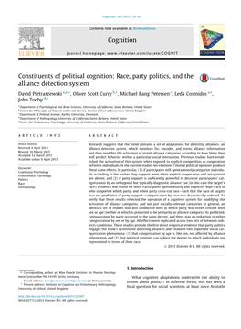 Constituents of Political Cognition