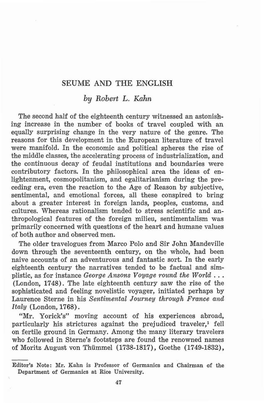 SEUME and the ENGLISH by Robert L. Kahn