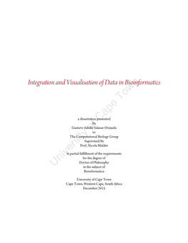 Integration and Visualisation of Data in Bioinformatics