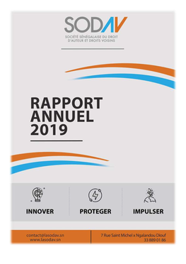 Rapport D'activites Sodav 2019