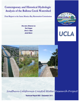 Contemporary and Historical Hydrologic Analysis of the Ballona Creek Watershed