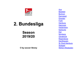 2. Bundesliga - Season 2019/20