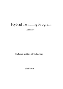 Hybrid Twinning Program