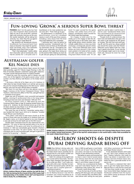 Mcilroy Shoots 66 Despite Dubai Driving Radar Being Off