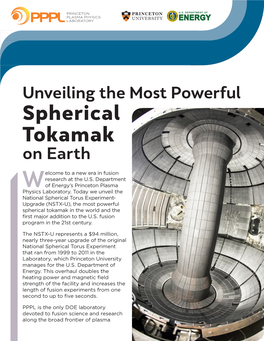 Spherical Tokamak on Earth