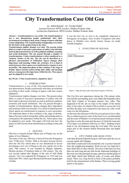 City Transformation Case Old Goa