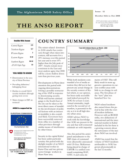 THE ANSO REPORT -Not for Copy Or Sale