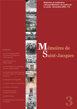 Mémoires De Saint-Jacques»