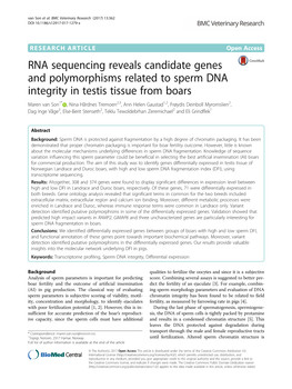 RNA Sequencing Reveals Candidate Genes and Polymorphisms Related