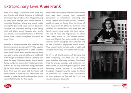 Extraordinary Lives Anne Frank