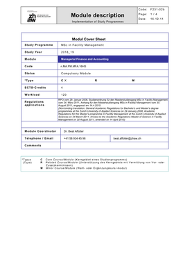 Managerial Finance and Accounting