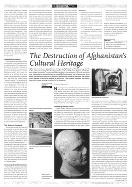 The Destruction of Afghanistan's Cultural Heritage