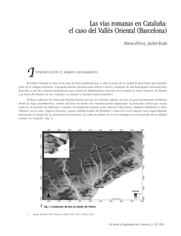 Las Vías Romanas En Cataluña: El Caso Del Vallès Oriental (Barcelona)