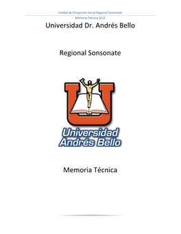 Memoria Técnica 2012 – Sonsonate