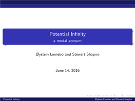 Potential Infinity