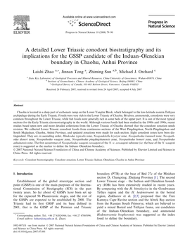 A Detailed Lower Triassic Conodont Biostratigraphy and Its Implications for the GSSP Candidate of the Induan–Olenekian Boundary in Chaohu, Anhui Province