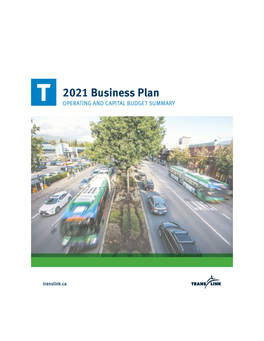 2021 Business Plan, Operating and Capital Budget, Funding Will Be Obtained Through Various Sources