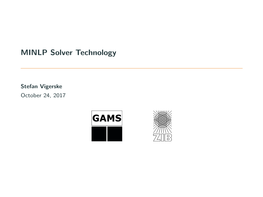 MINLP Solver Technology