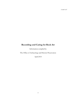 Recording and Caring for Rock Art, 1547