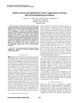 Studies on Extremal Optimization and Its Applications in Solving Real World Optimization Problems