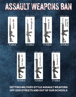 GETTING MILITARY-STYLE ASSAULT WEAPONS OFF OUR STREETS and out of OUR SCHOOLS 1/20 304861 Confronting Assault Weapons in Society