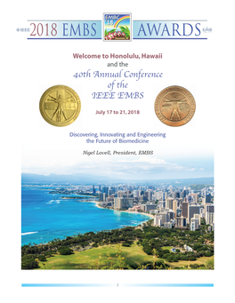 40Th Annual Conference of the IEEE EMBS