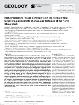 High-Precision U-Pb Age Constraints on the Permian Floral Turnovers