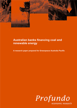 Australian Banks Financing Coal and Renewable Energy