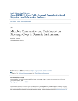 Microbial Communities and Their Impact on Bioenergy Crops in Dynamic Environments