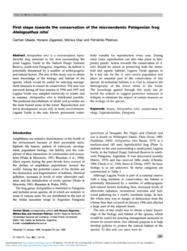 First Steps Towards the Conservation of the Microendemic Patagonian Frog Atelognathus Nitoi