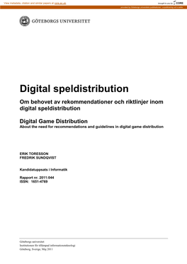Digital Speldistribution