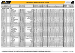 Top Leagues Weekend Regular Coupon 19/05/2019 09:58 1 / 5