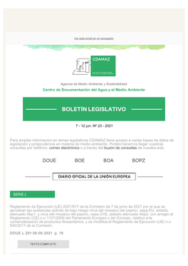 Boletín Legislativo 23