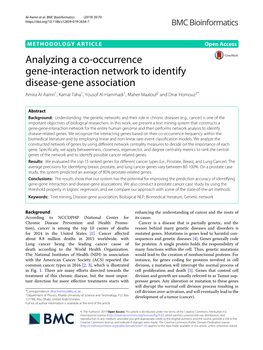 Analyzing a Co-Occurrence Gene-Interaction Network to Identify