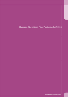 Harrogate District Local Plan: Publication Draft 2018