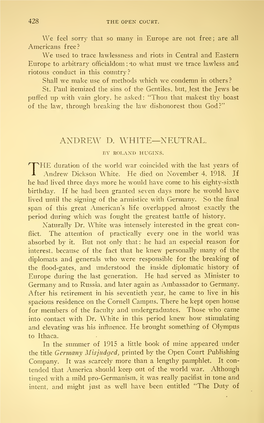 Andrew D. White—Neutral. by Roland Hugins