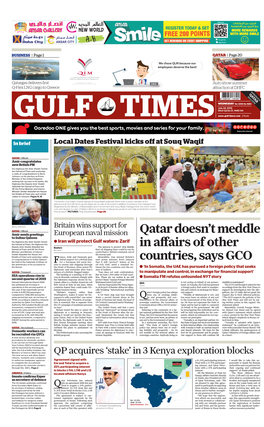 Qatar Doesn't Meddle in Affairs of Other Countries, Says